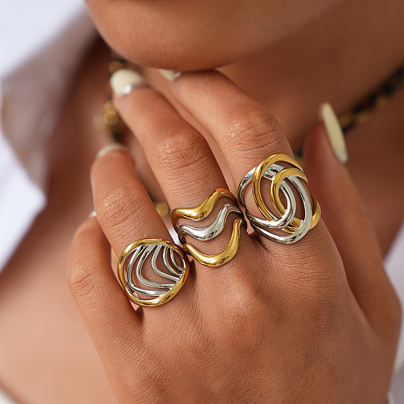 304 палец кольца из нержавеющей стали, самородки