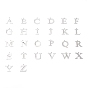 304 Stainless Steel Letter Pendant Rhinestone Settings, Alphabet, Letter A~Z, Stainless Steel Color