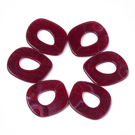Acrylic Linking Rings, Quick Link Connectors, For Jewelry Chains Making, Imitation Gemstone Style