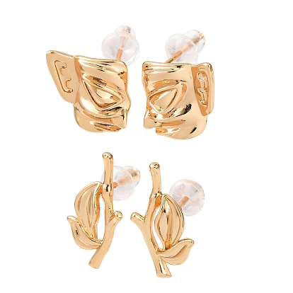 Латунь серьги, без никеля , реальный 18 k позолоченный