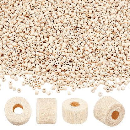 3000шт. неокрашенные бусины-трубочки из натурального дерева, без свинца
