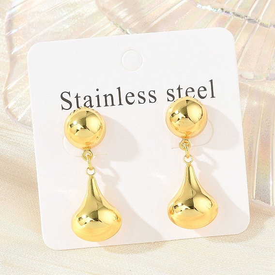 Серьги-гвоздики «капля» 304 для женщин из нержавеющей стали