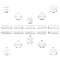 20Pcs 10 Patterns 201 Stainless Steel Pendants