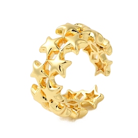 Star Brass Open Cuff Rings for Women