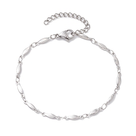 304 Stainless Steel Oval Link Chain Bracelets for Women Men