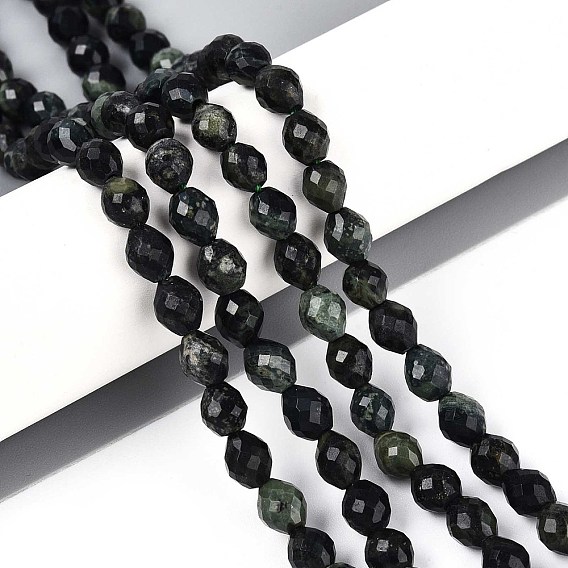 Натуральные пряди камбабы из яшмы, баррель, граненые