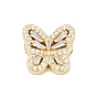 Латунные микро проложить кубического циркония бусы, бабочка, без свинца и без кадмия, долговечный
