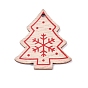 Pendentifs en bois de peuplier, arbre de Noël avec flocon de neige, pour noël, teint