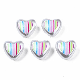 3D Printed ABS Plastic Imitation Pearl Beads, Heart