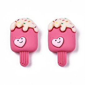 Непрозрачные кабошоны из смолы, мороженое