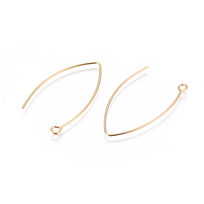 304 Stainless Steel Earring Hooks, with Horizontal Loop