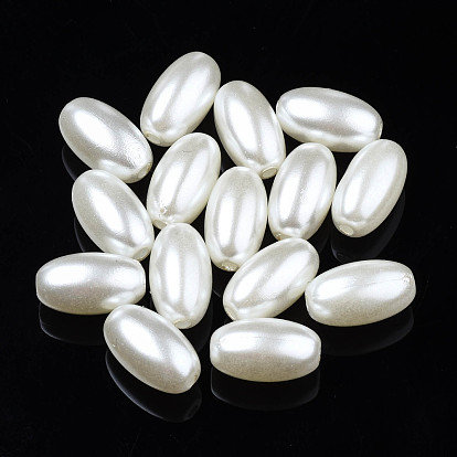 Perles de nacre en plastique ABS, ovale