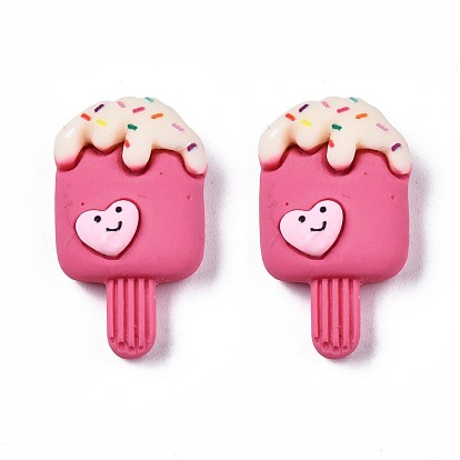 Непрозрачные кабошоны из смолы, мороженое