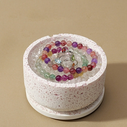 Чаша для зарядки селенита, с натуральными кварцевыми кристаллами, для контейнера для хранения ювелирных изделий