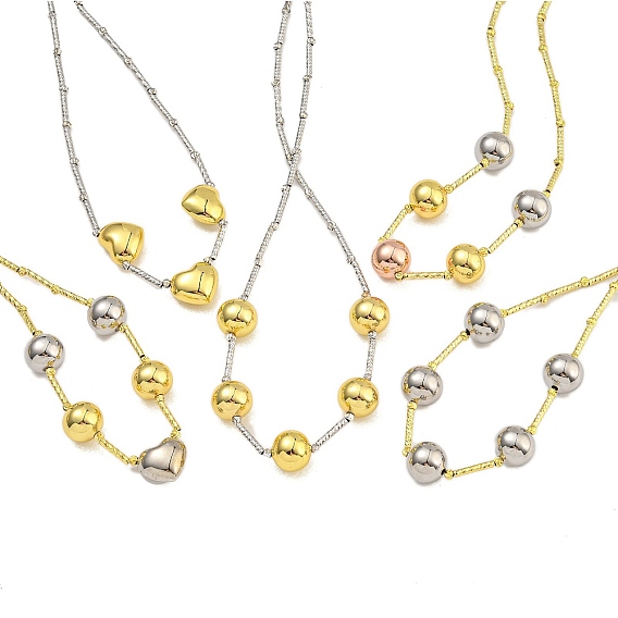 Стойка для покрытия латуни нагрудные ожерелья для женщин, настоящее 18 к позолота и платина, без кадмия и без свинца, долговечный