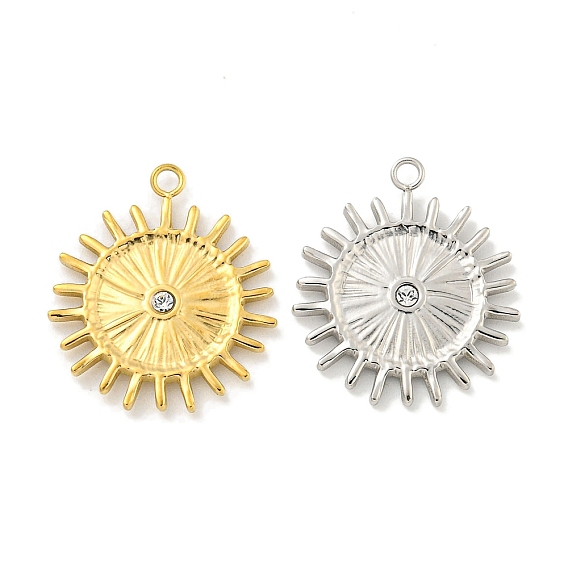 Вакуумное покрытие pvd 304 подвески из нержавеющей стали, с кристально горный хрусталь, солнечные чары