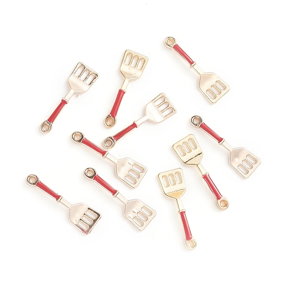 Подвески из эмали и сплава, ломтик, золотые, для изготовления ювелирных изделий DIY