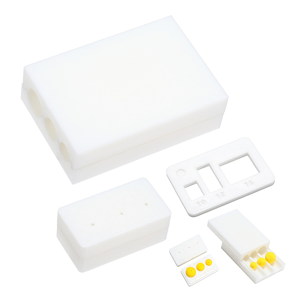 2 сумки 2 стили пластик полимерная глина бусина отверстие для прокалывания, глиняная форма