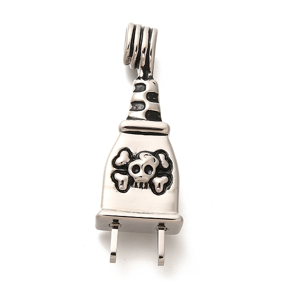 304 из нержавеющей стали большие кулоны, штекер с подвеской в виде черепа
