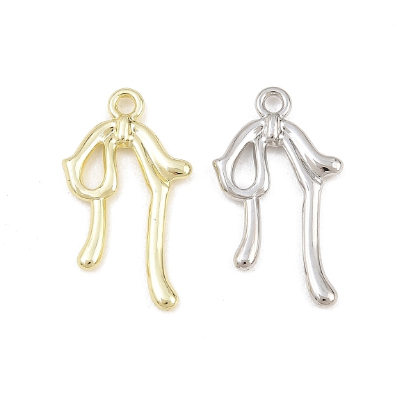 Alloy Pendants, Bowknot Charms, Rack Plating
