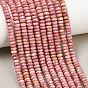 Natural Rhodonite Beads Strands, Faceted Rondelle