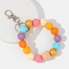 Candy-colored Beaded Phone Case Charm Keychain for Bags and Cars
