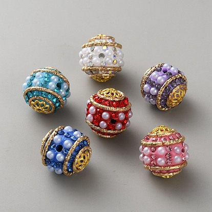 Непрозрачные акриловые бусины в непальском стиле, круглые