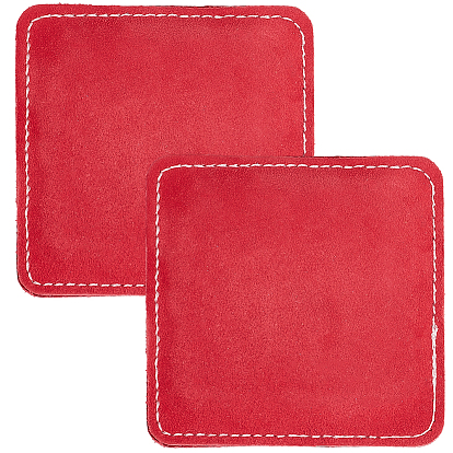 2шт. квадратных кожаных полотенец для гольфа, портативная чистящая салфетка