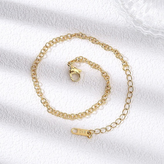 Браслеты из латунных цепей роло для женщин