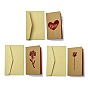 Kraft Paper Greeting Cards, Tent Card, Mother's Day Theme, with Envelope, Rectangle