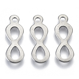 Pendentifs en acier inoxydable, Coupe au laser, infini