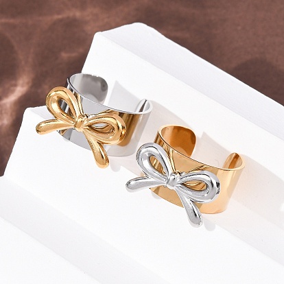 304 открытые кольца манжеты из нержавеющей стали, бантом, без свинца, без кадмии и без никеля