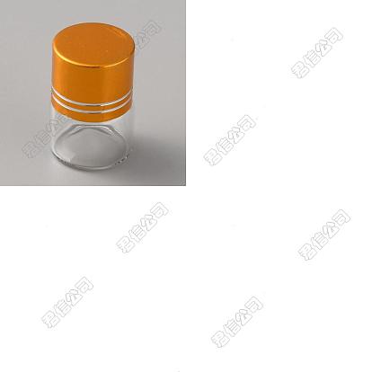 Perle de verre conteneurs, avec couvercle en alumite, bouteille rechargeable, colonne