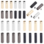 32Pcs 8 Style Zinc Alloy Cord Ends, End Caps with Screw, Column