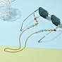 Chakra Jewelry, Eyeglasses Chains, Neck Strap for Eyeglasses, with Acrylic Round Beads, 304 Stainless Steel Lobster Claw Clasps, Alloy Beads, Aluminium Cable Chains and Rubber Loop Ends, Colorful