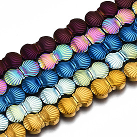 Electroplate Non-magnetic Synthetic Hematite Beads Strands, Shell