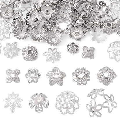 54 шт 9 стиль латунные колпачки для бусинок, лотос