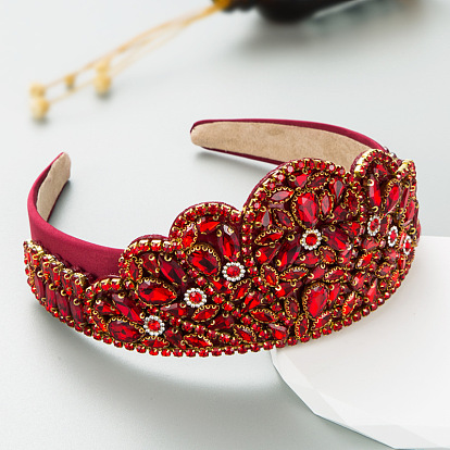 Baroque Luxury Colorful Rhinestone Gemstone Hairband for Women