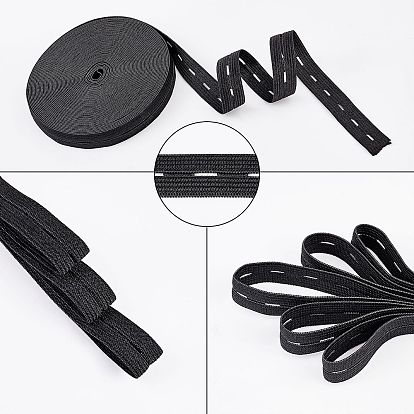 Плоский эластичный шнур / ленты с петли, швейные принадлежности для одежды, смолой кнопки
