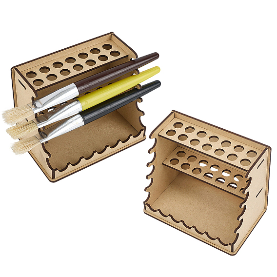 3-ярусная деревянная подставка для хранения кистей