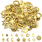 64 шт 16 стили подвески из цинкового сплава в тибетском стиле, античное золото 