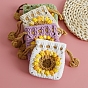 Вязание кошелька, сумка с цветком