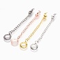 Brass Chain Extender, with Lobster Claw Clasps, Cadmium Free & Nickel Free & Lead Free, Long-Lasting Plated, Ring