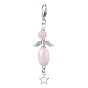 Acrylic Pendant Decorations, with Alloy Findings, Angel