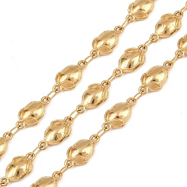 5M 304 Stainless Steel Fruit Link Chains, Soldered, with Spool, Ion Plating(IP), Long-Lasting Plated