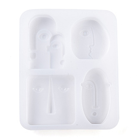 DIY Silicone Candle Molds, for Candle Making, Abstract Face