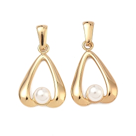 304 подвески из нержавеющей стали и АБС-пластика с имитацией жемчуга, сердце прелести