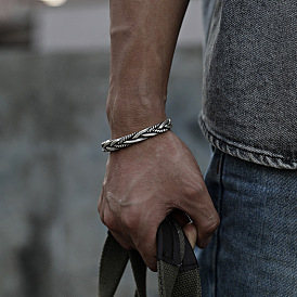 Браслеты-манжеты из сплава для мужчин, античное серебро