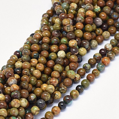 Natural Chrysocolla Beads Strands, Round