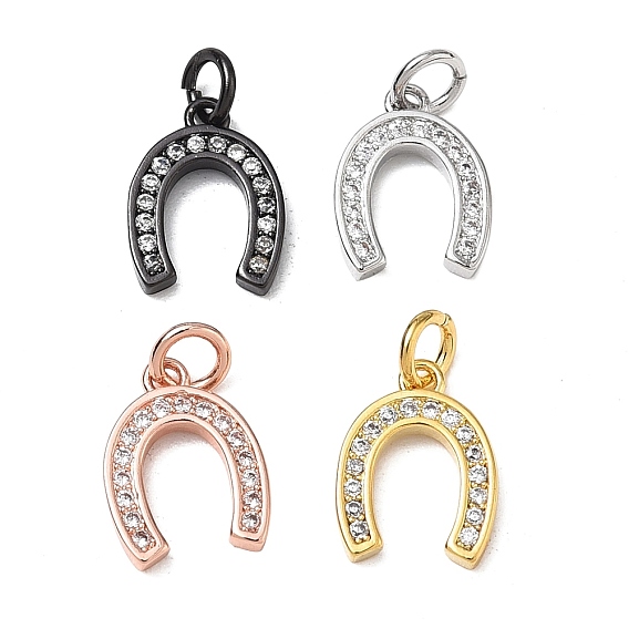 Cz Messing Micro Pave Zirkonia Hufeisen Charme